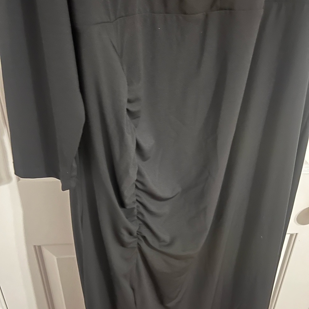 Eloquii Black Maxi Dress Elegant Minimalist Design - Picture 3 of 4